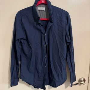 Five Four Navy Blue Long-Sleeve Button-Down Shirt